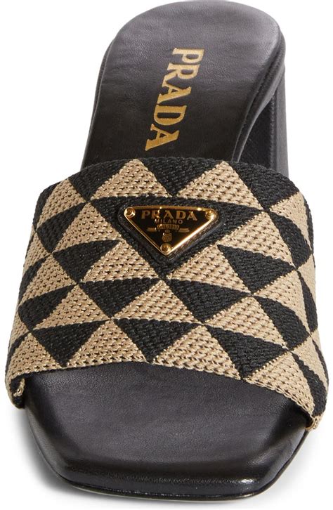 prada triangle jacquard|Prada Triangle Jacquard Slide Sandal (Women) .